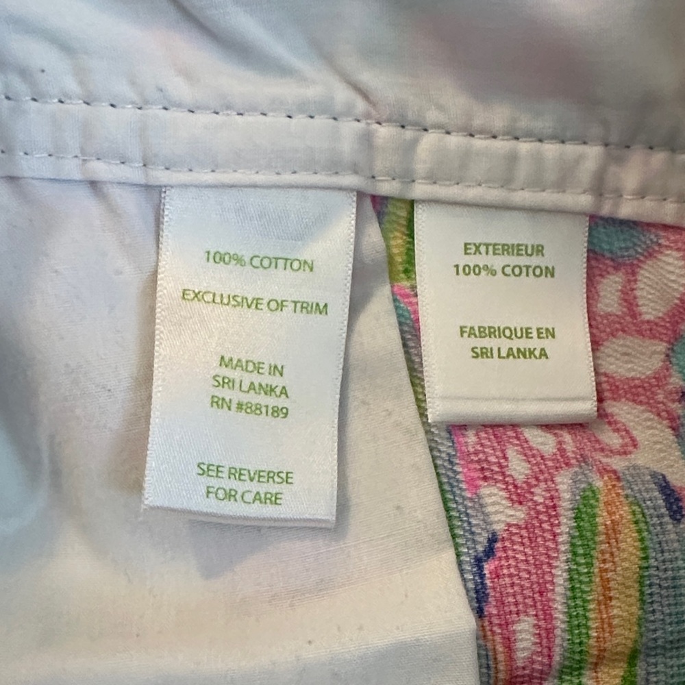 EUC Lilly Pulitzer Callahan Turquoise Tropical Floral Cotton Shorts Beach Resort - Picture 4 of 5